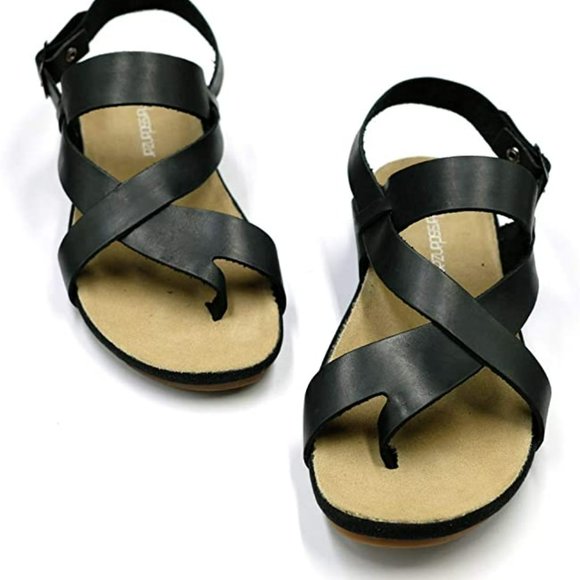 Harssidanzar Men's Genuine Leather Sandals - Black - Picture 6 of 7